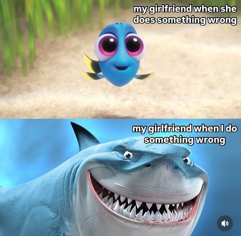 my girlfriend when she does something wrong my girlfriend when I do something wrong