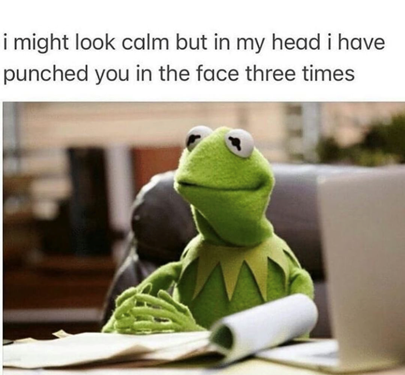 i might look calm but in my head i have punched you in the face three times