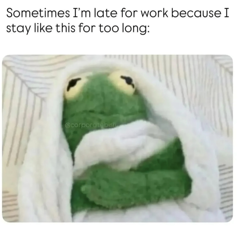Sometimes I'm late for work because I stay like this for too long: ScorporateDish