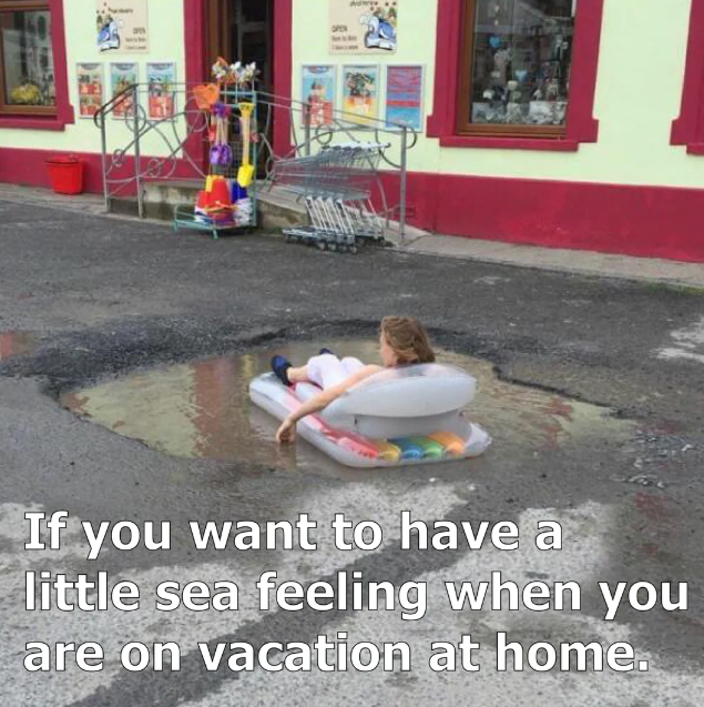 OPEN If you want to have a little sea feeling when you are on vacation at home.
