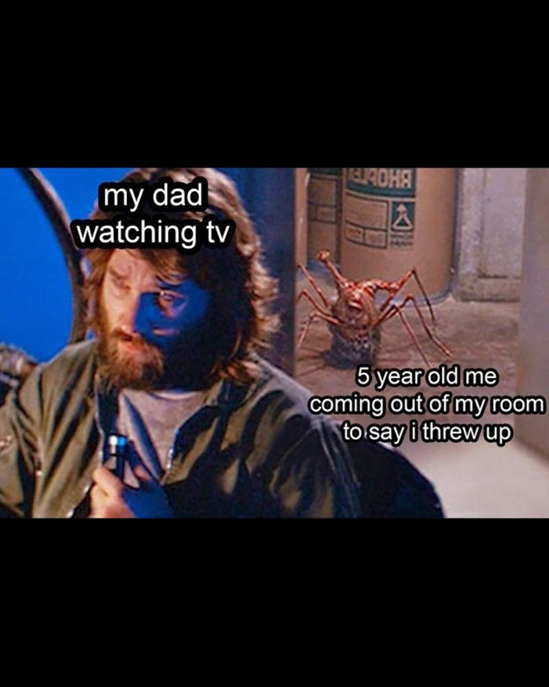 my dad watching tv КОНЯ 5 year old me coming out of my room to say i threw up