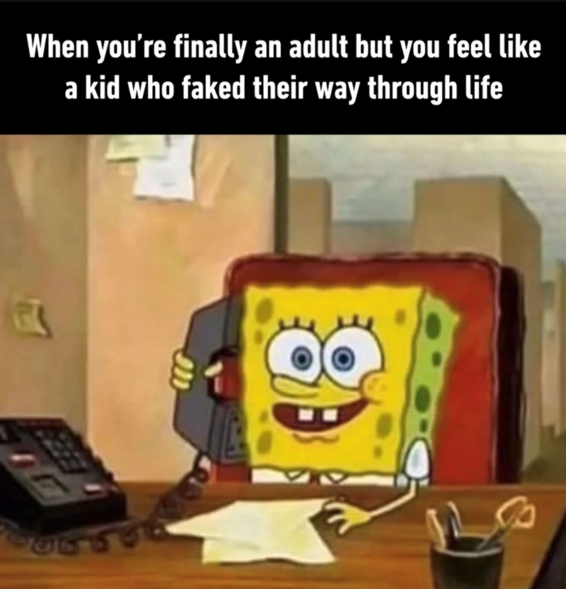 When you're finally an adult but you feel like a kid who faked their way through life