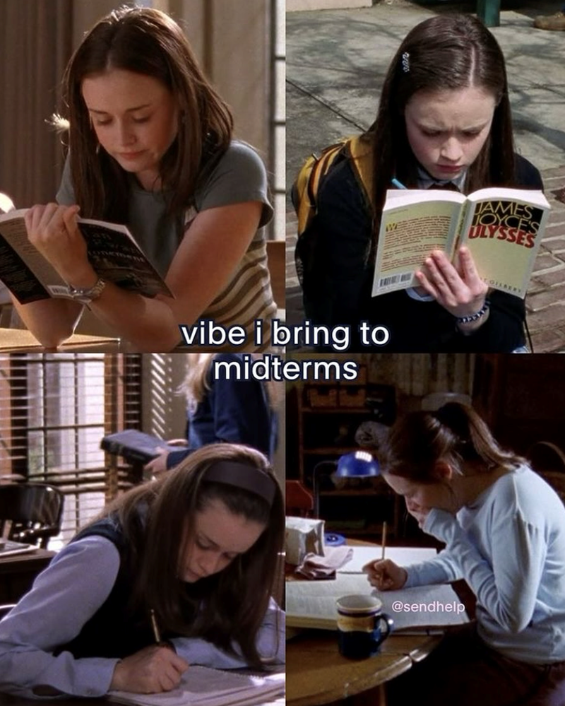 vibe i bring to midterms ULYSSES AT GILBERY @sendhelp