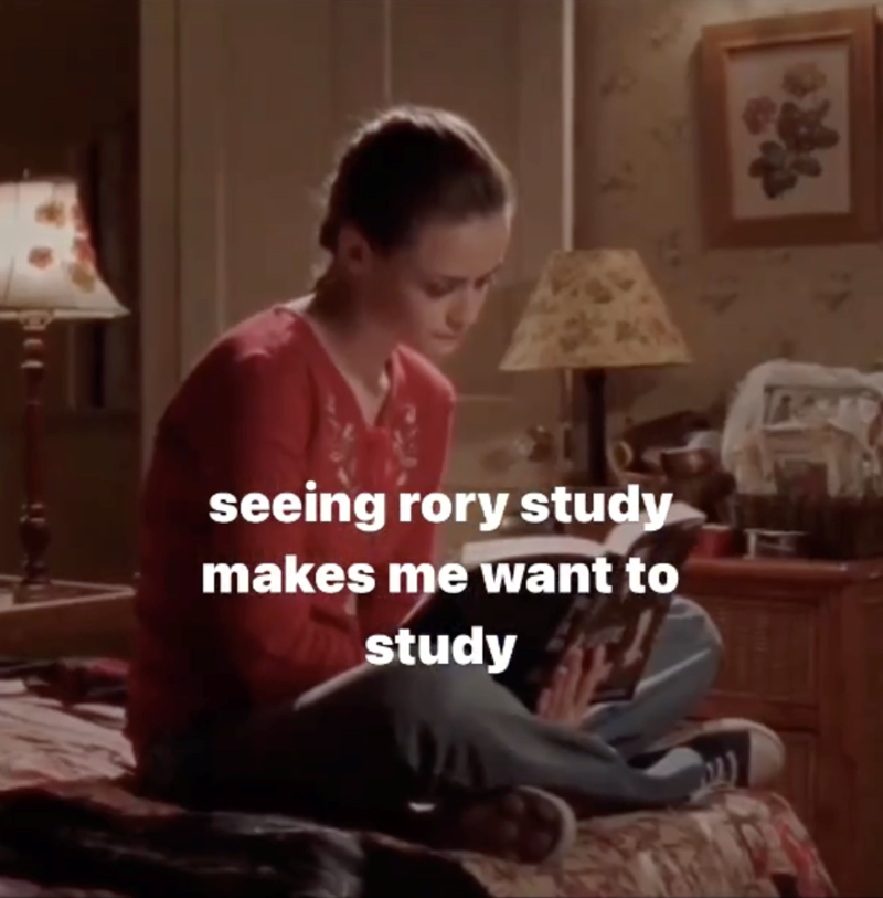 BEE seeing rory study makes me want to study