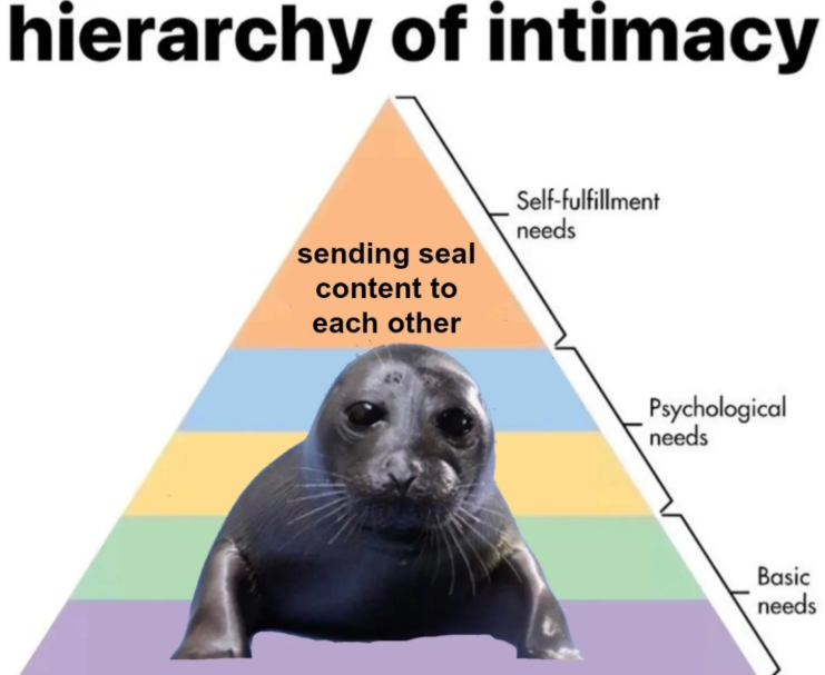 hierarchy of intimacy sending seal content to each other Self-fulfillment needs Psychological needs Basic needs