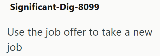 Significant-Dig-8099 Use the job offer to take a new job