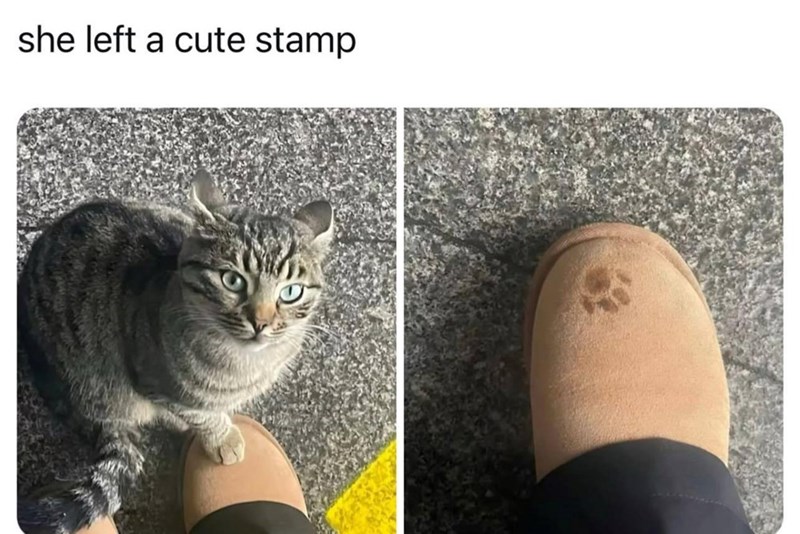 she left a cute stamp
