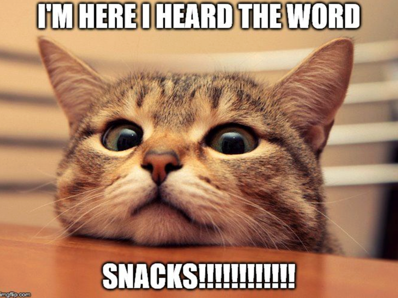 I'M HERE I HEARD THE WORD C imgflip.com SNACKS!!!!!!!!!!!!