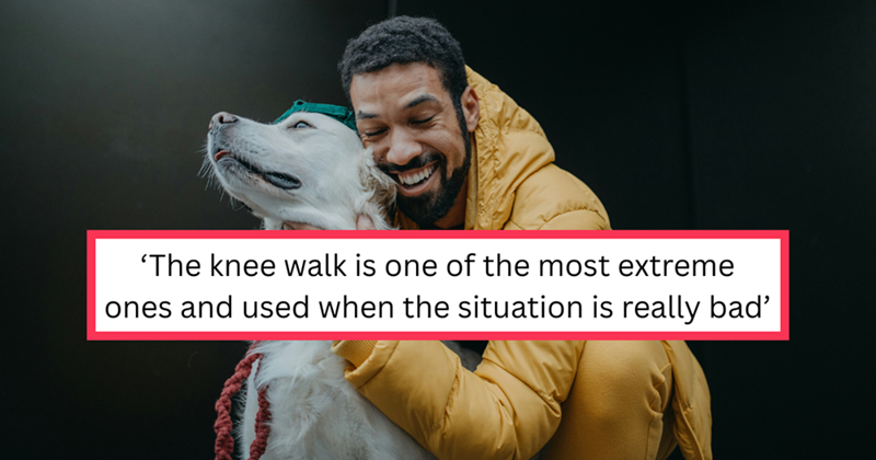 'The knee walk is one of the most extreme ones and used when the situation is really bad'