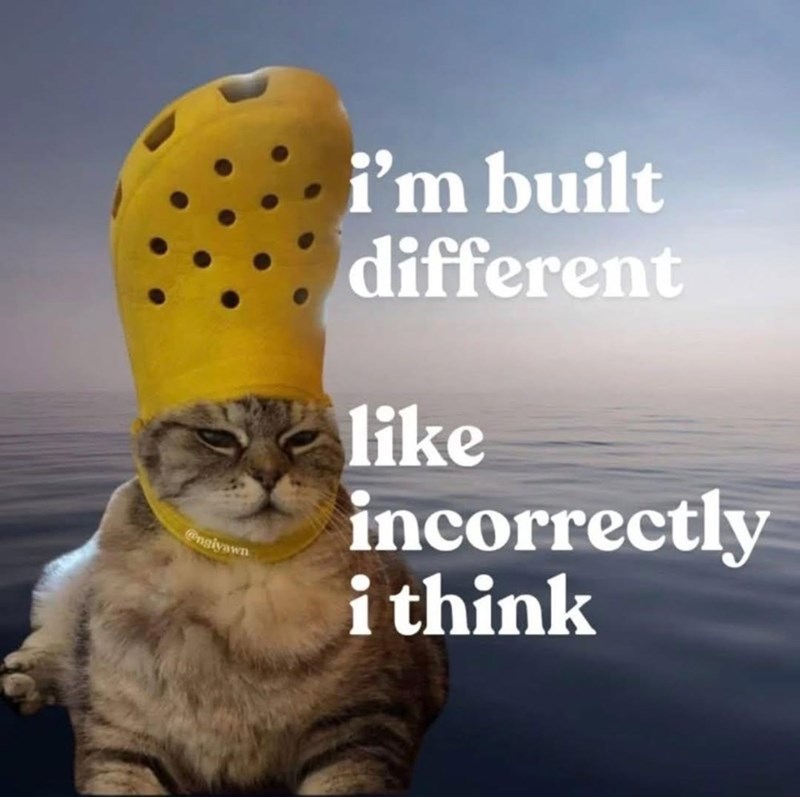@ngiyawn i'm built different like incorrectly i think