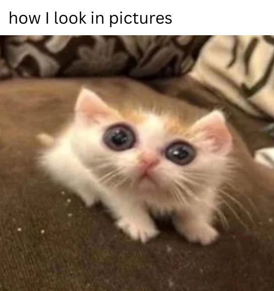 how I look in pictures