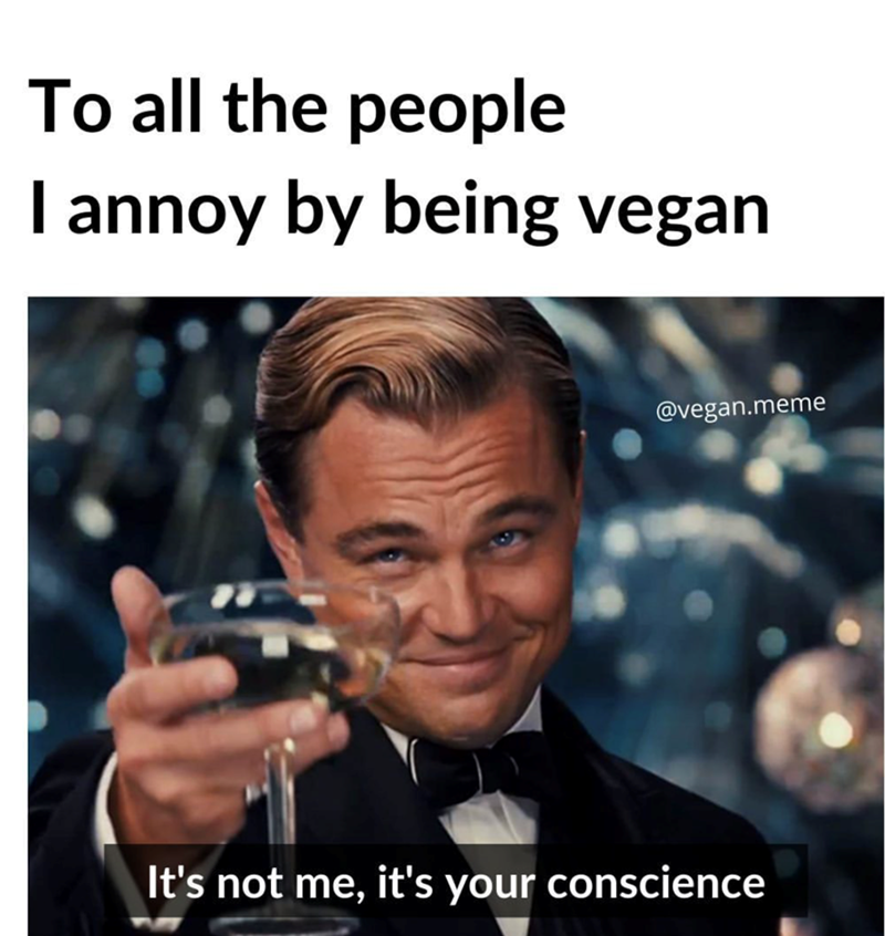 To all the people I annoy by being vegan @vegan.meme It's not me, it's your conscience