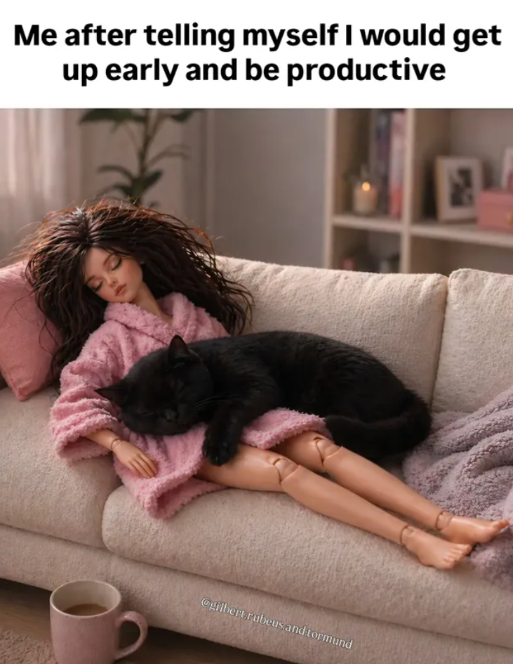 Me after telling myself I would get up early and be productive @gilbert.rubeus.and.tormund