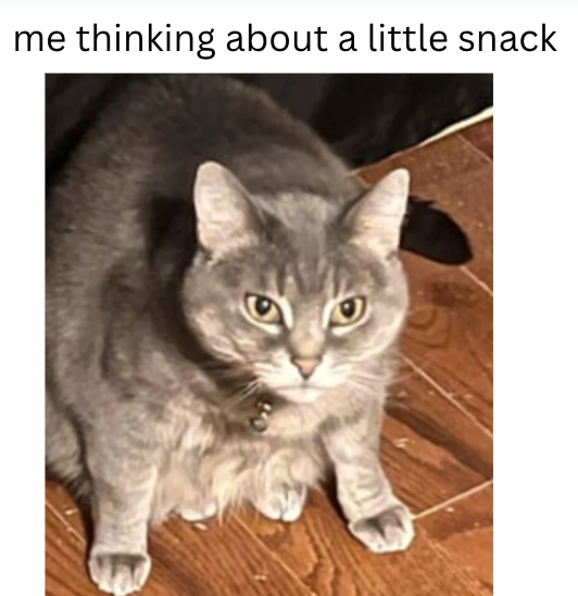 me thinking about a little snack