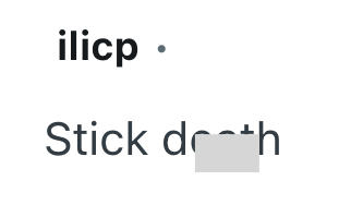 ilicp ⚫ Stick death do +h