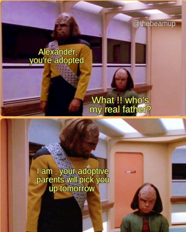 Alexander, you're adopted @thebeamup What !! who's my real father? I am, your adoptive parents will pick you up tomorrow