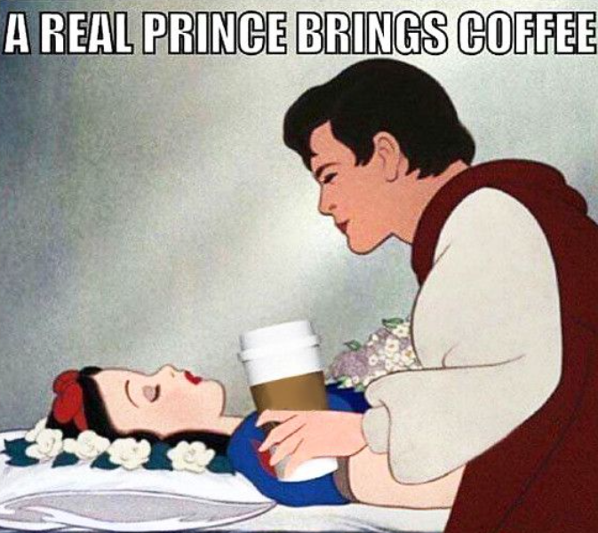 A REAL PRINCE BRINGS COFFEE