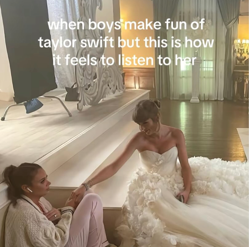 when boys make fun of taylor swift but this is how it feels to listen to her