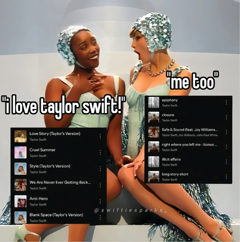 "I love taylor swift! "me too epiphany Taylor Swift closure Taylor Swift Safe & Sound (feat. Joy Williams... Taylor Swift, Joy Williams, John Paul White right where you left me - bonus... Taylor Swift illicit affairs Taylor Swift Love Story (Taylor's Version) Taylor Swift Cruel Summer Taylor Swift Style (Taylor's Version) Taylor Swift We Are Never Ever Getting Back... Taylor Swift Anti-Hero Taylor Swift Blank Space (Taylor's Version) Taylor Swift @swiftiesparks_ long story short Taylor Swift
