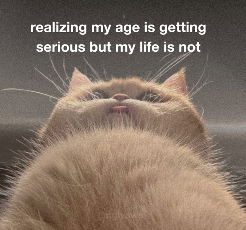 realizing my age is getting serious but my life is not
