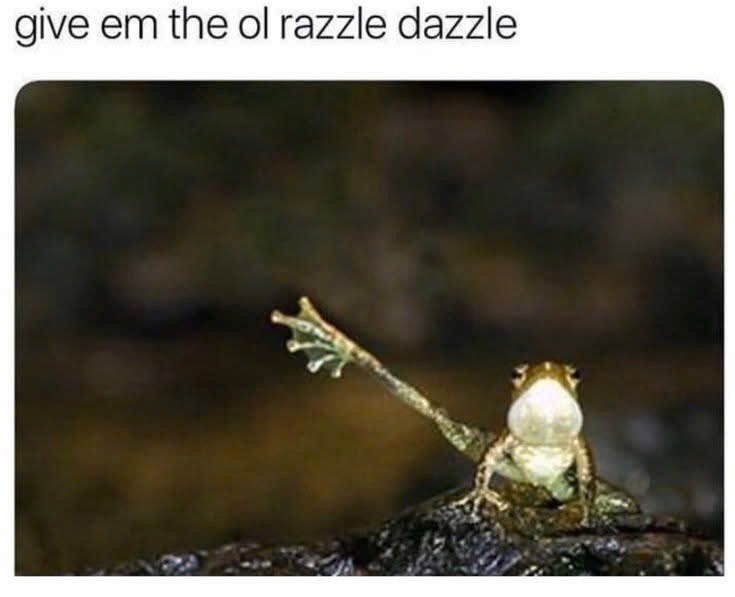 give em the ol razzle dazzle