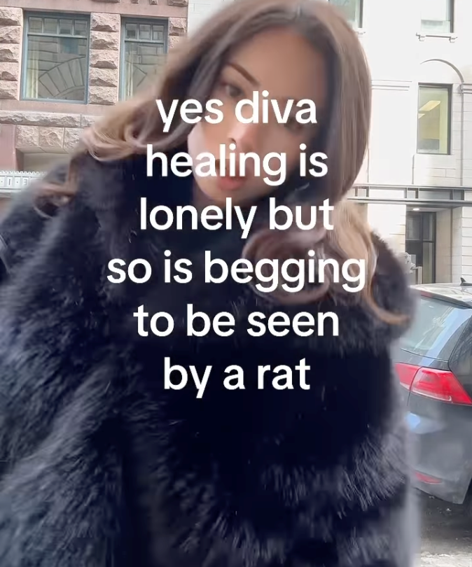 yes diva healing is lonely but so is begging to be seen by a rat