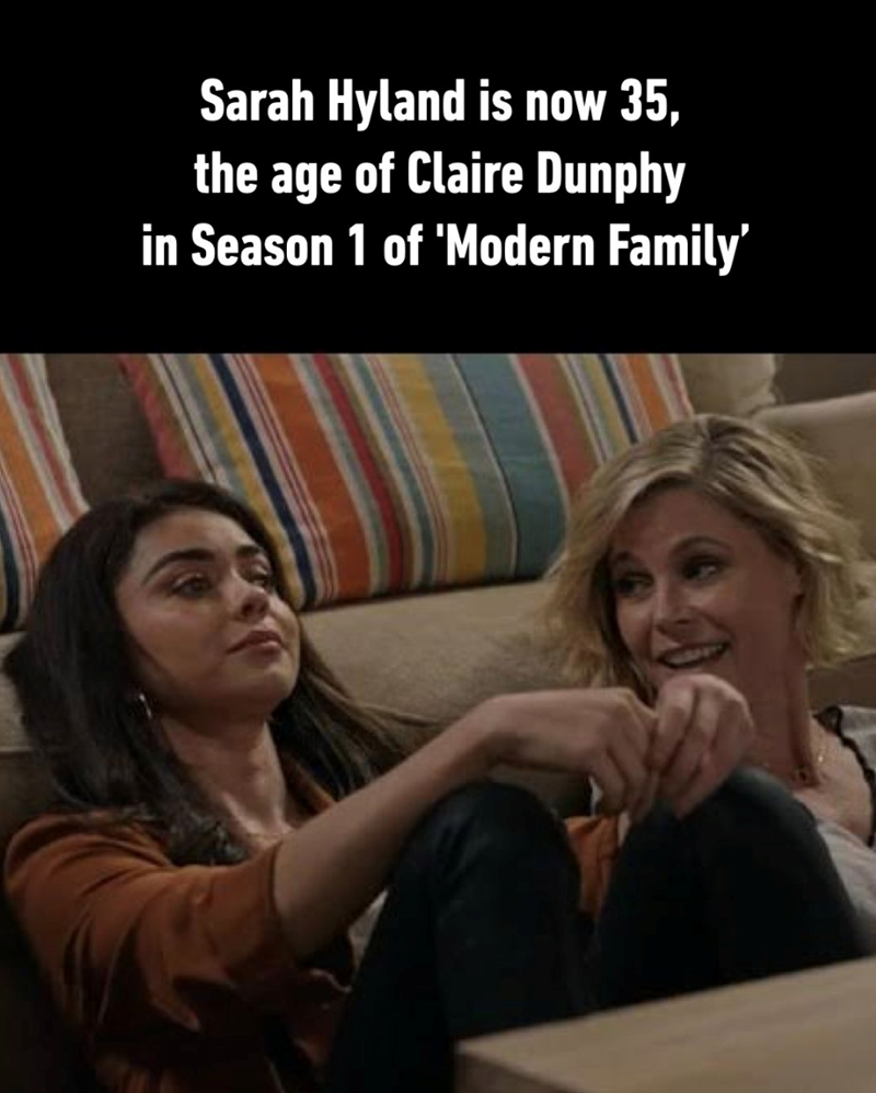 Sarah Hyland is now 35, the age of Claire Dunphy in Season 1 of 'Modern Family'