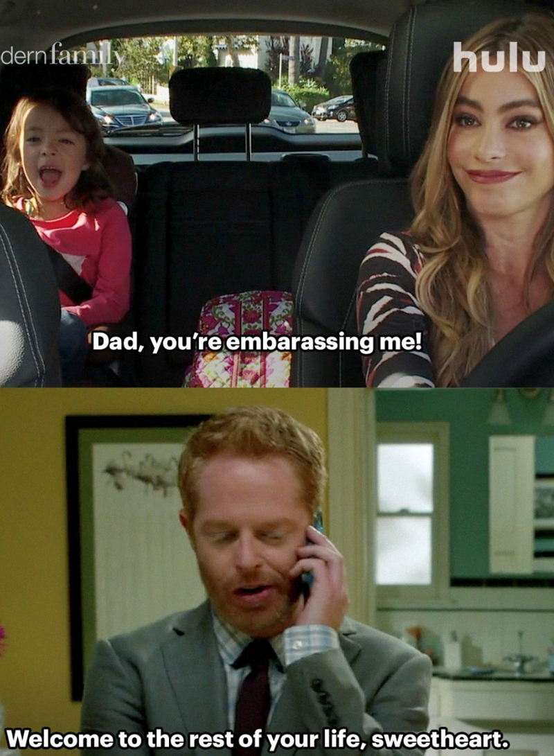 dern family hulu Dad, you're embarassing me! Welcome to the rest of your life, sweetheart.