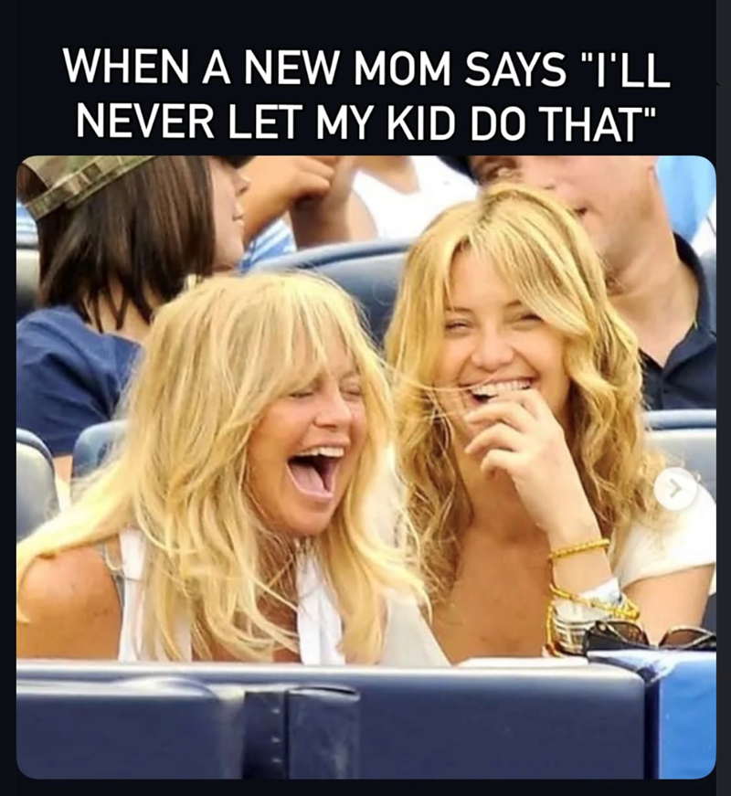 WHEN A NEW MOM SAYS "I'LL NEVER LET MY KID DO THAT"