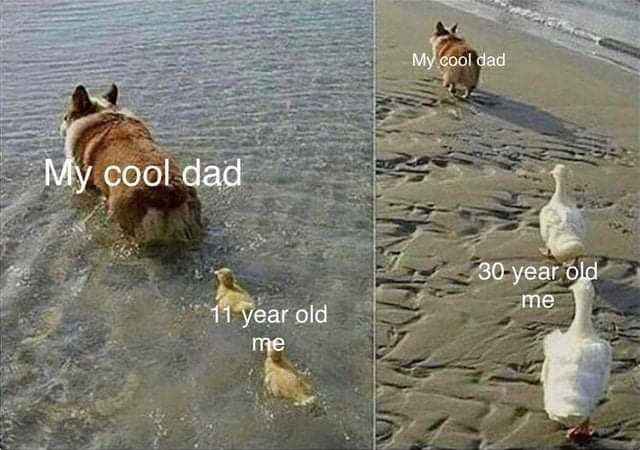 My cool dad My cool dad 11 year old me 30 year old me
