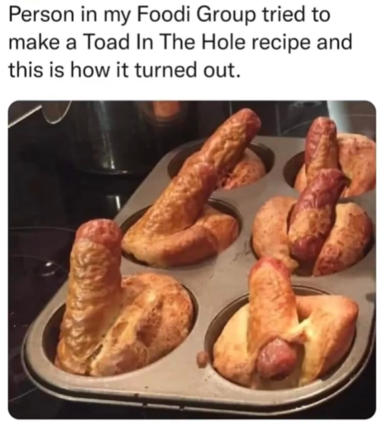 Person in my Foodi Group tried to make a Toad In The Hole recipe and this is how it turned out.