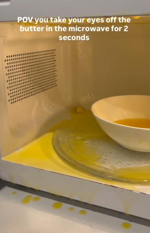 POV you take your eyes off the butter in the microwave for 2 seconds