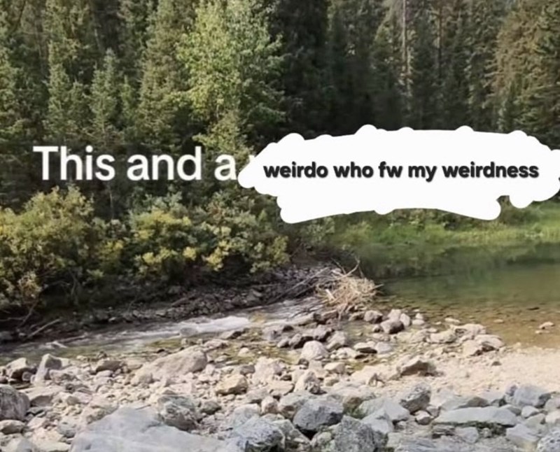 This and a weirdo who fw my weirdness
