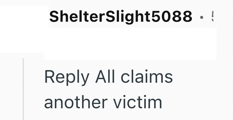 ShelterSlight5088 • ! Reply All claims another victim