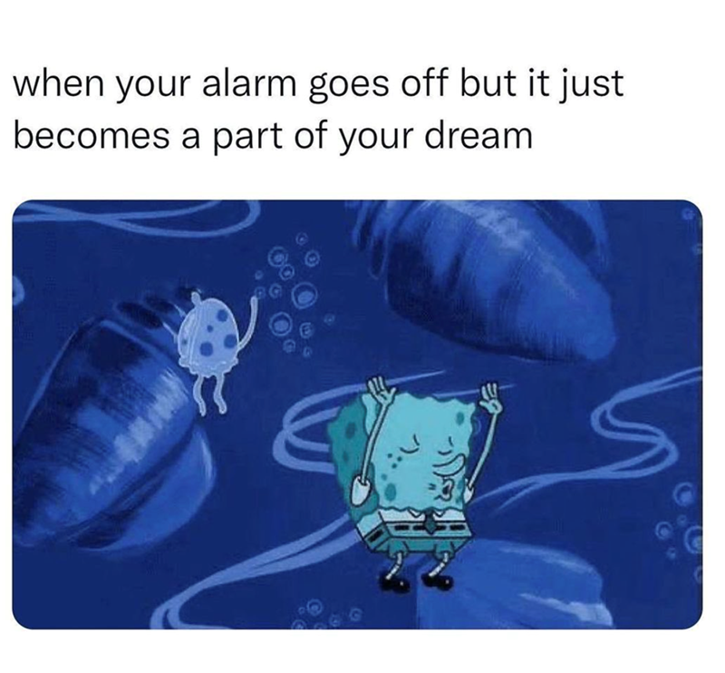 when your alarm goes off but it just becomes a part of your dream པར་དེ་ཚོམ་