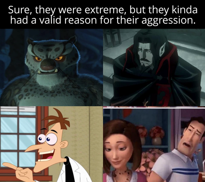 Sure, they were extreme, but they kinda had a valid reason for their aggression. ".