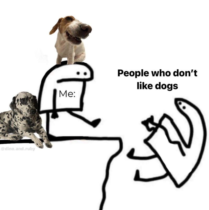 @dino.and.ruby Me: People who don't like dogs