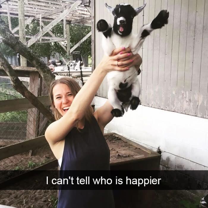 I can't tell who is happier