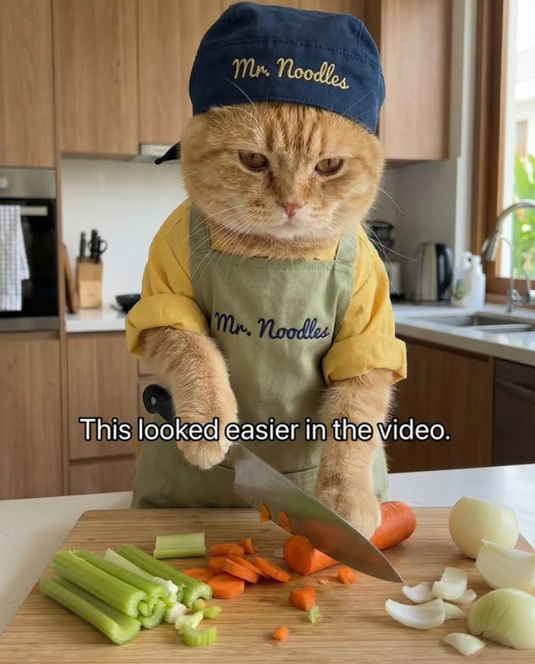 Mr. Noodles Mr. Noodles This looked easier in the video.