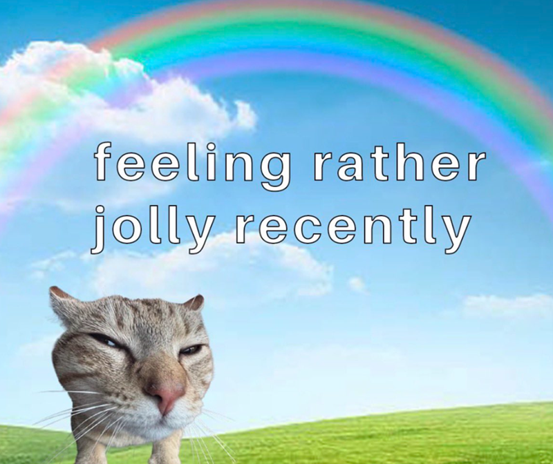 feeling rather jolly recently