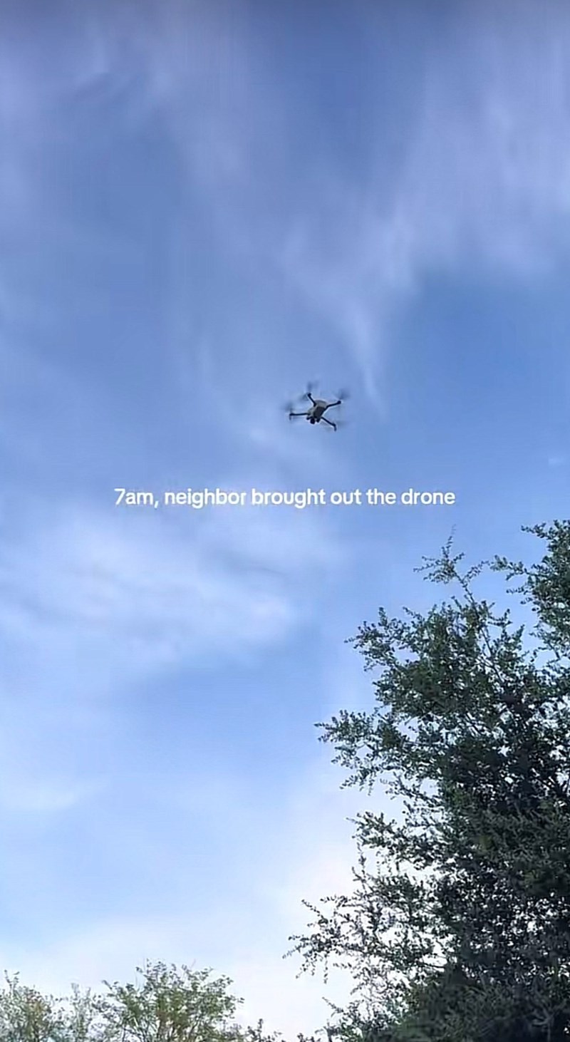 7am, neighbor brought out the drone