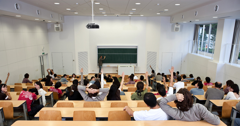 Students in study hall