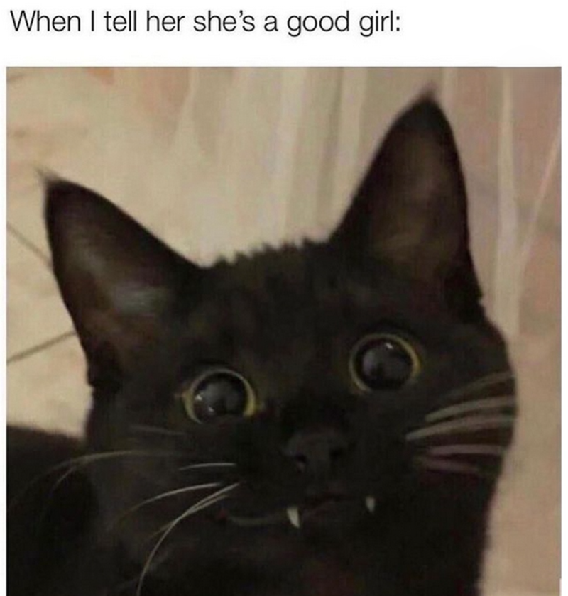 When I tell her she's a good girl: