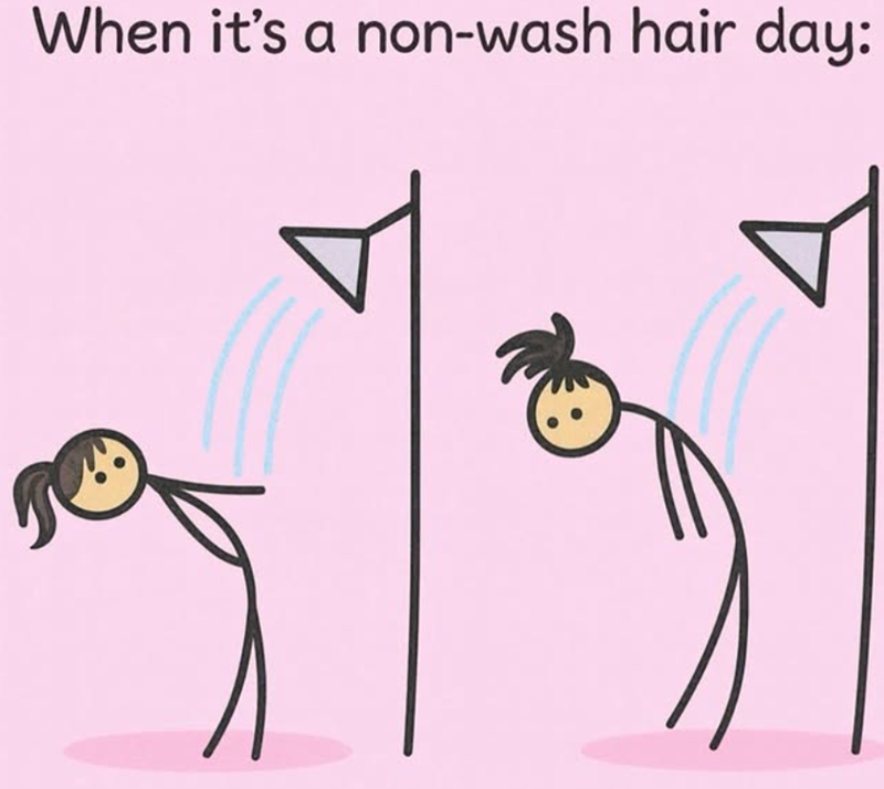 When it's a non-wash hair day:
