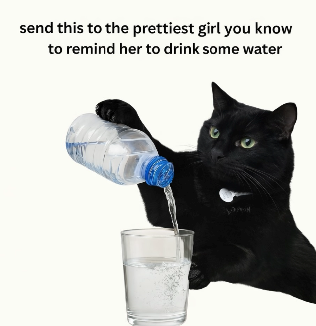 send this to the prettiest girl you know to remind her to drink some water Одни