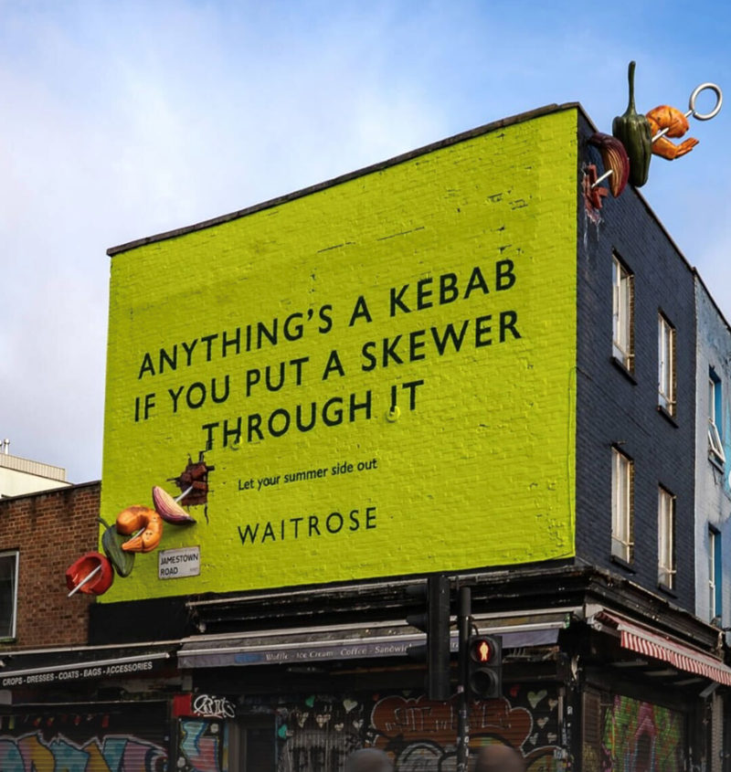 CROPS-DRESSES-COATS-BAGS-ACCESSORIES ANYTHING'S A KEBAB IF YOU PUT A SKEWER THROUGH IT JAMESTOWN ROAD Let your summer side out WAITROSE Waffle-Ice Cream Coffee Sanowir