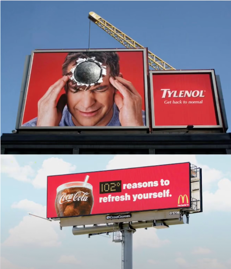 AAA TYLENOL Get back to normal 102° reasons to Coca-Cola refresh yourself. CLEARCHANNEL 078706 M