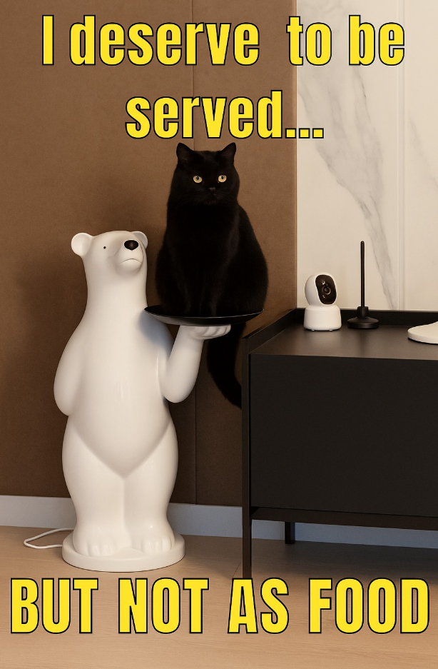 I deserve to be served... BUT NOT AS FOOD