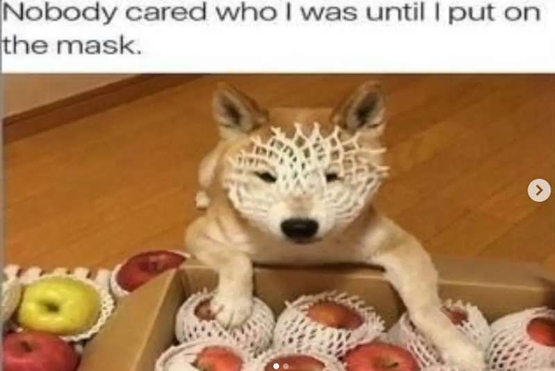 Nobody cared who I was until I put on the mask. J