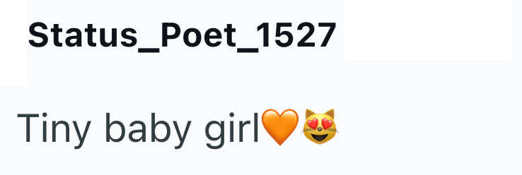 Status_Poet_1527 Tiny baby girl